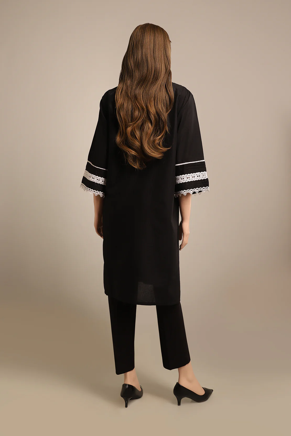 Cambric Solid Emb Stitched Shirt - Image 2