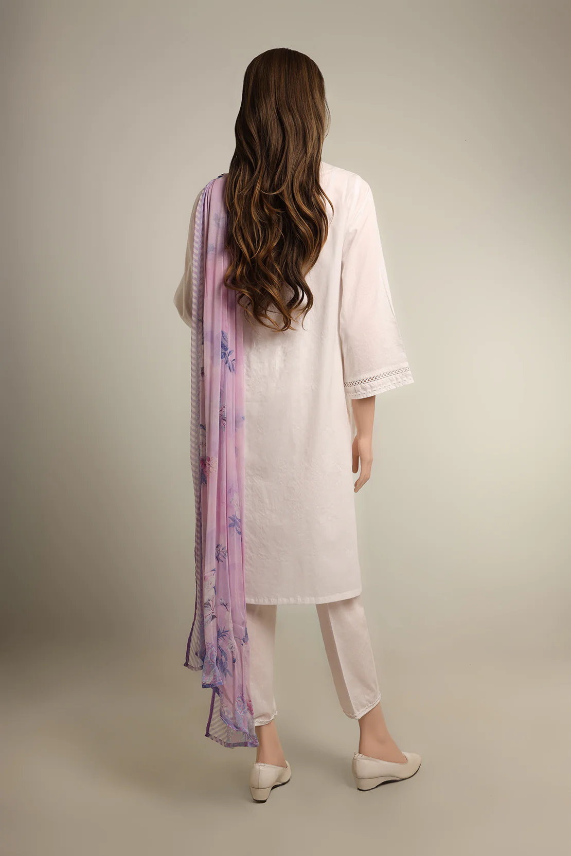 Solid Emb Cotton Dobby Stitched Shirt - Image 3