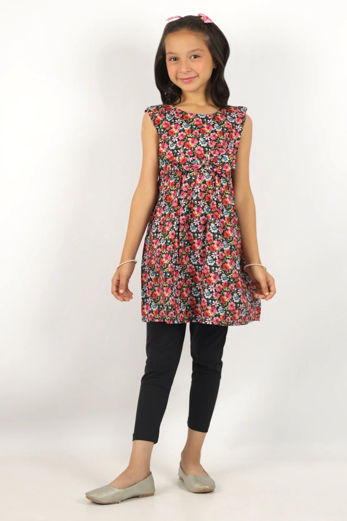 Cotton Dobby Stitched Tier Panel Dress With Ruffled Straps - Image 5