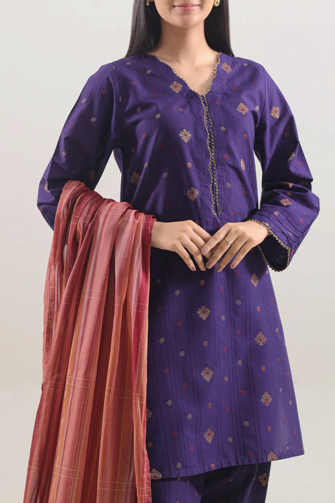 Cotton Jacquard Dupatta - Image 2