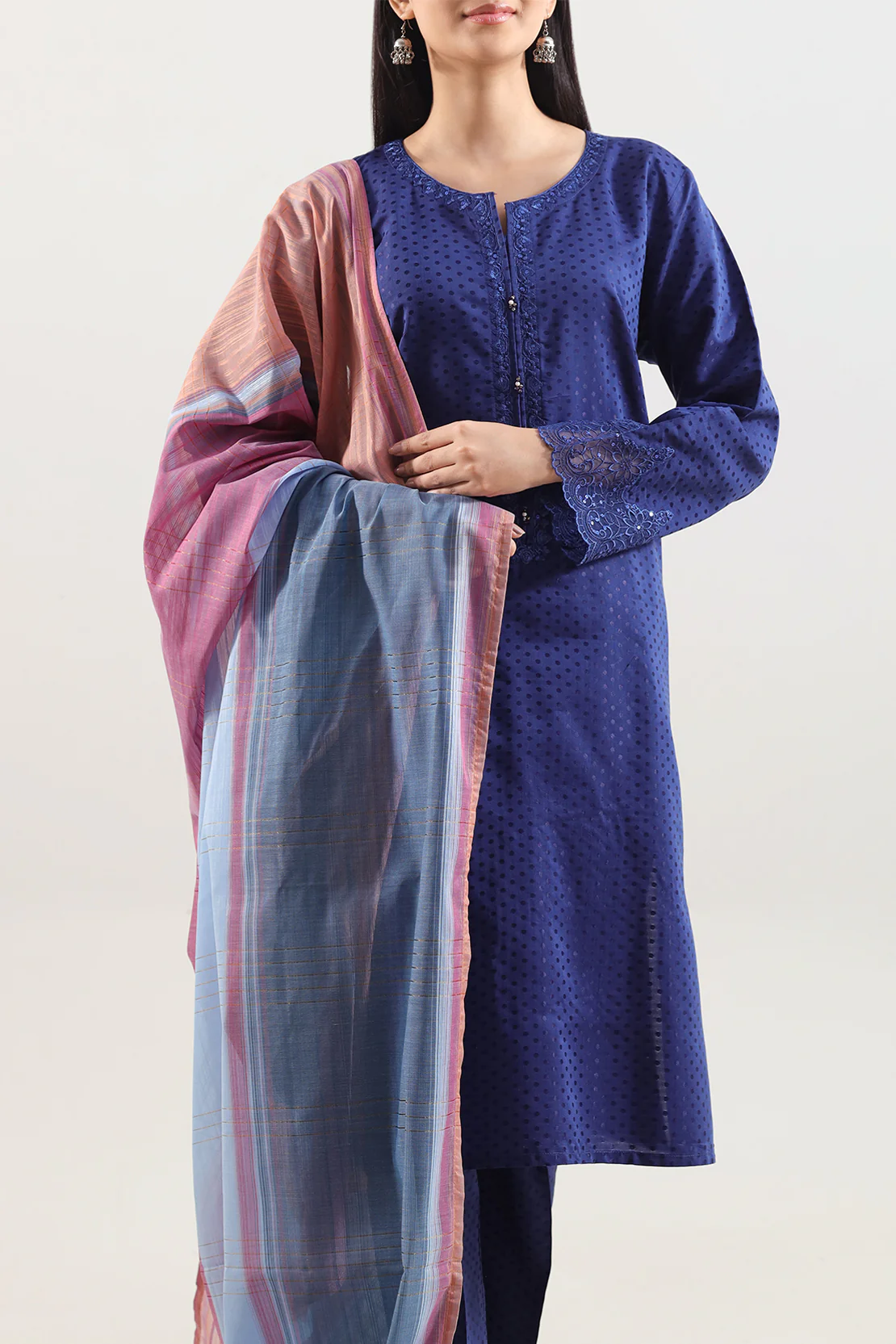 Cotton Jacquard Dupatta - Image 2