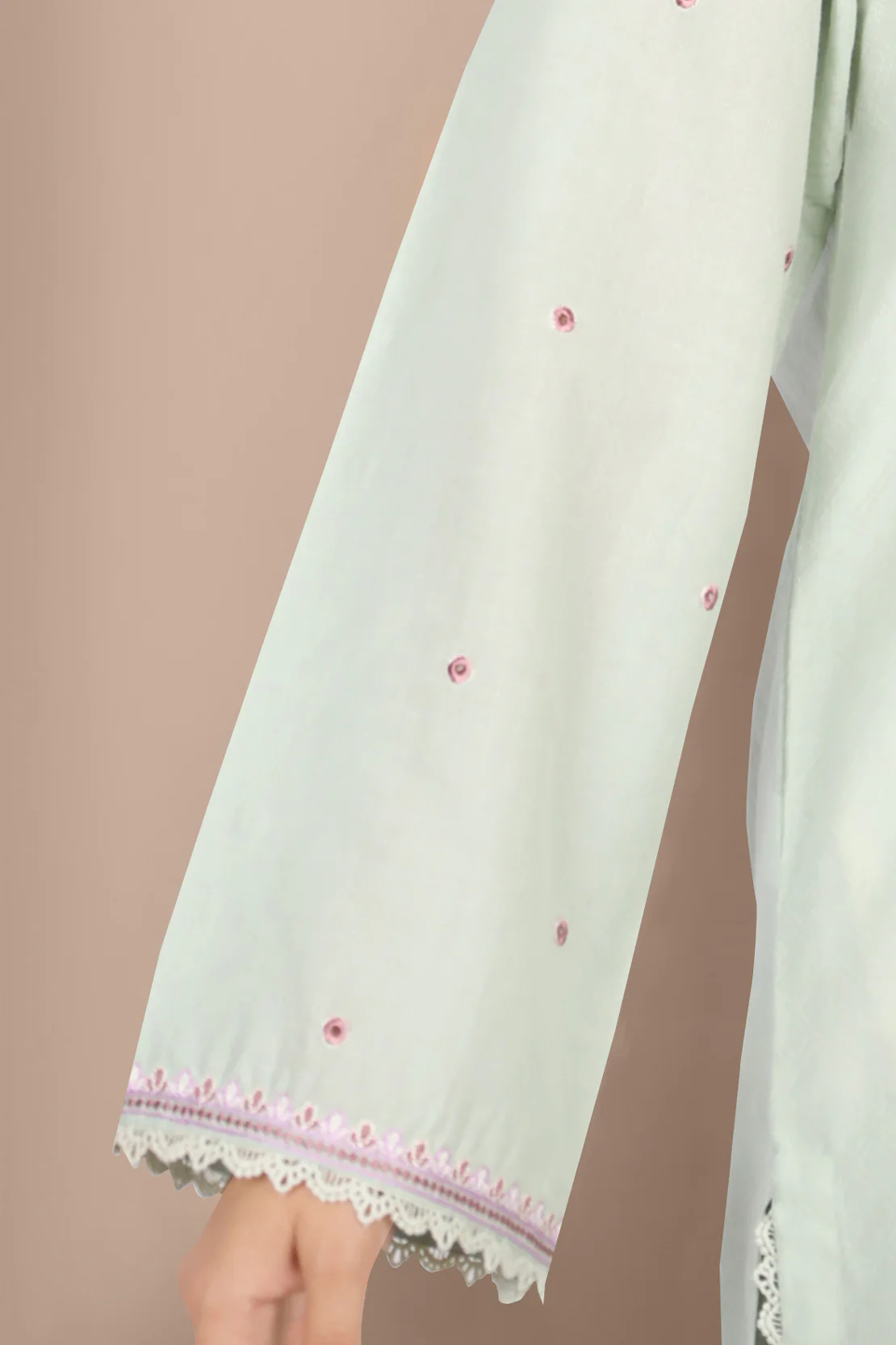 Cotton Jacquard Embroidered Stitched 2 Piece (Shirt/Trouser) - Image 3
