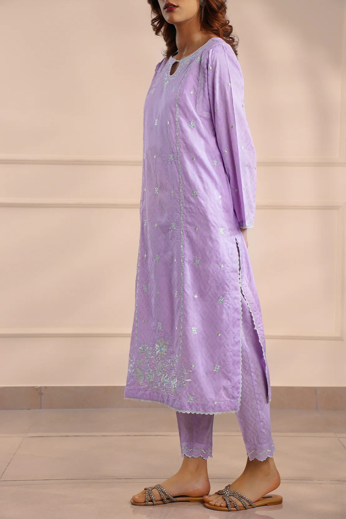 Cotton Jacquard Embroidered Stitched 2 Piece (Shirt/Trouser) - Image 3