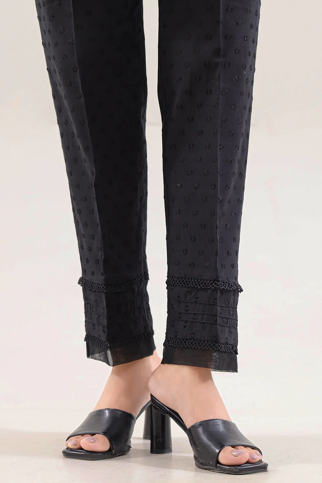 Cotton Jacquard Pants - Image 2