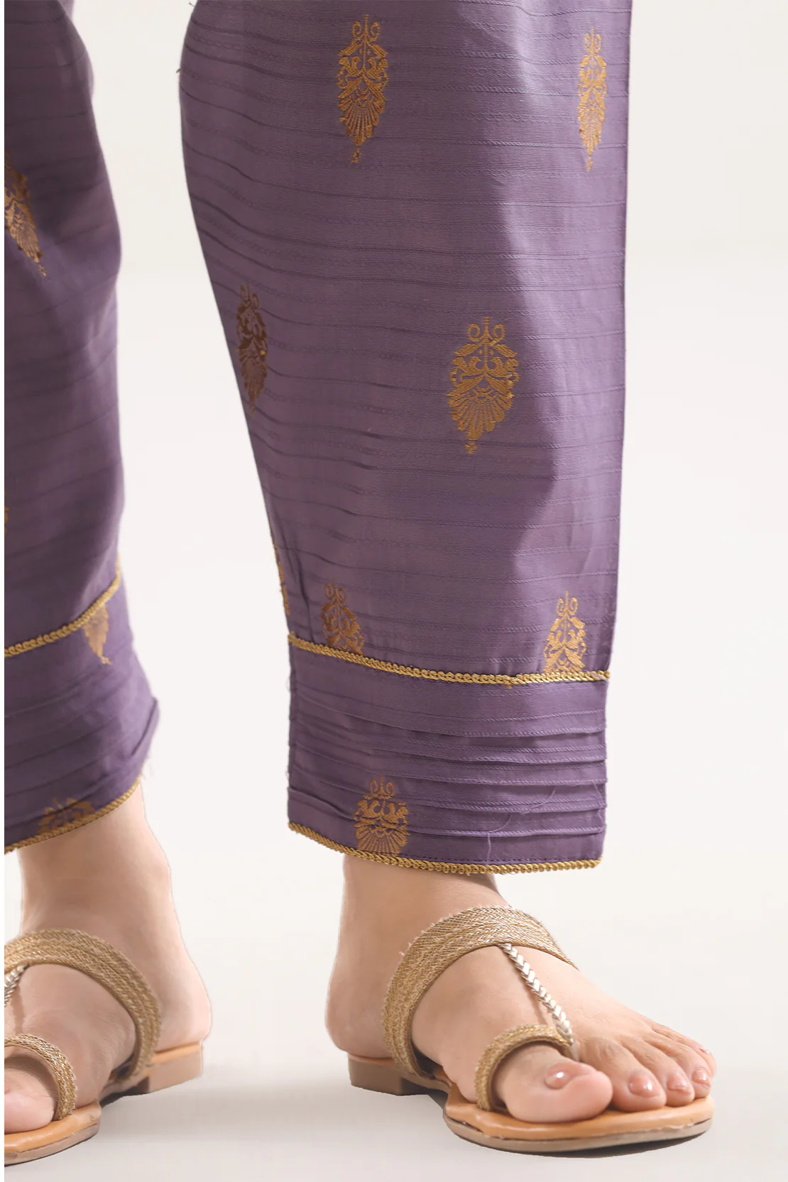 Cotton Jacquard Pants - Image 2
