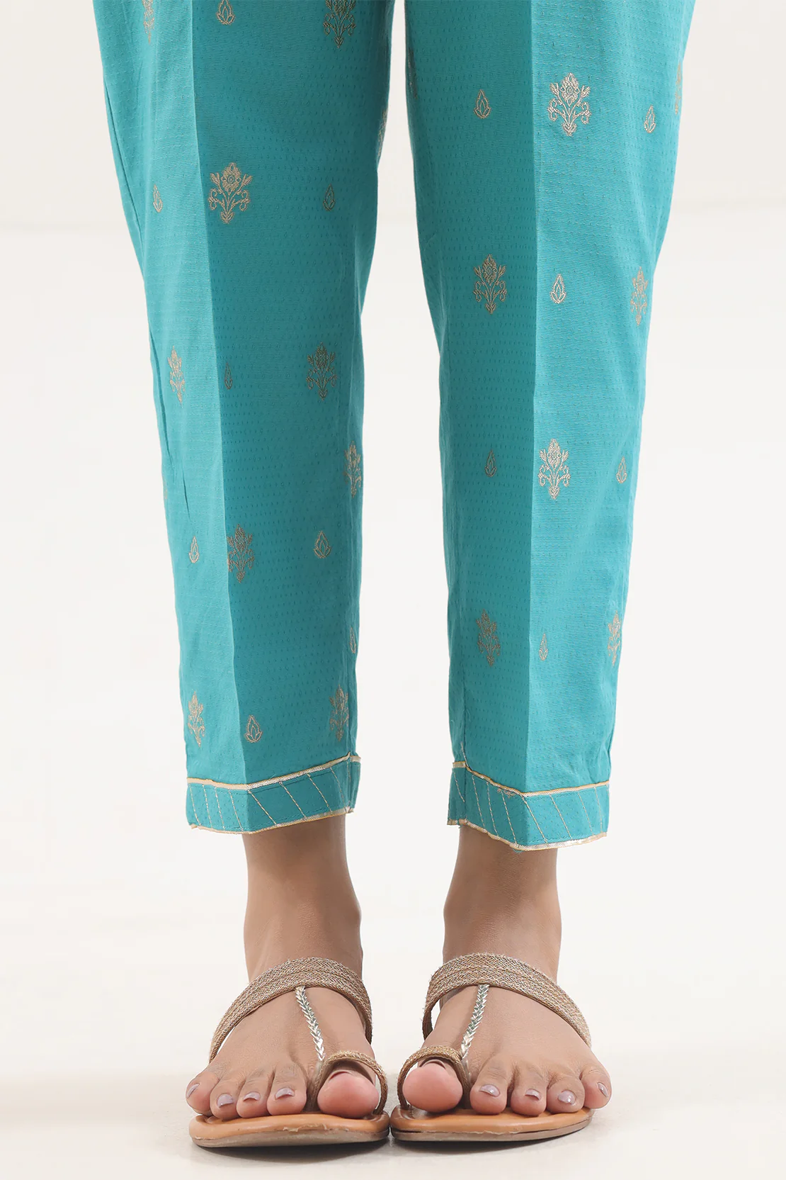 Cotton Jacquard Pants - Image 2