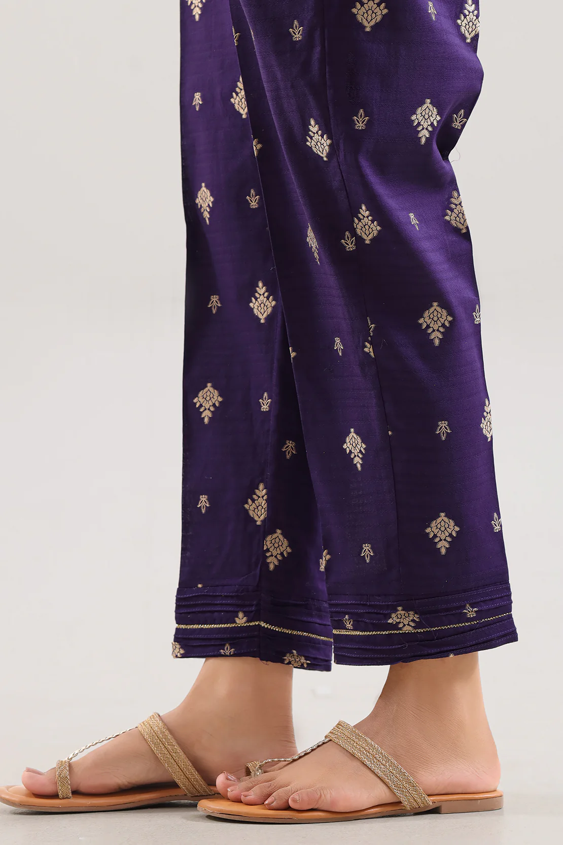 Cotton Jacquard Pants - Image 2
