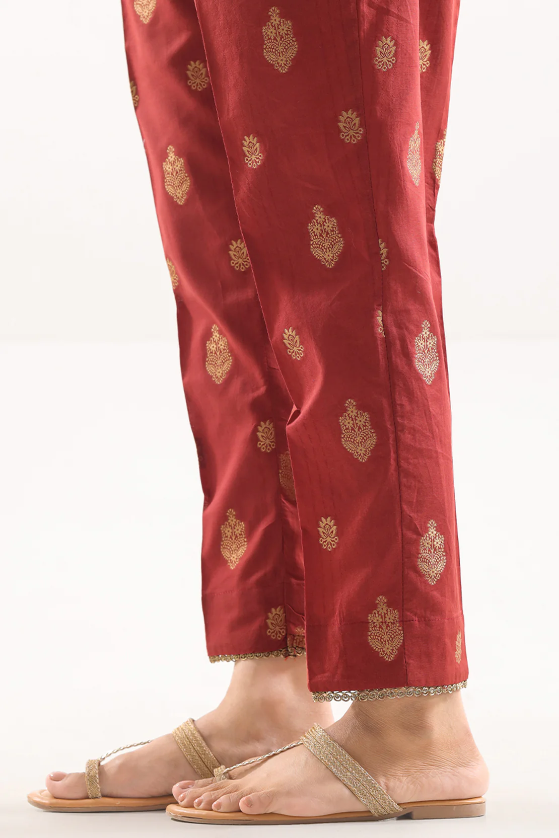 Cotton Jacquard Pants - Image 2