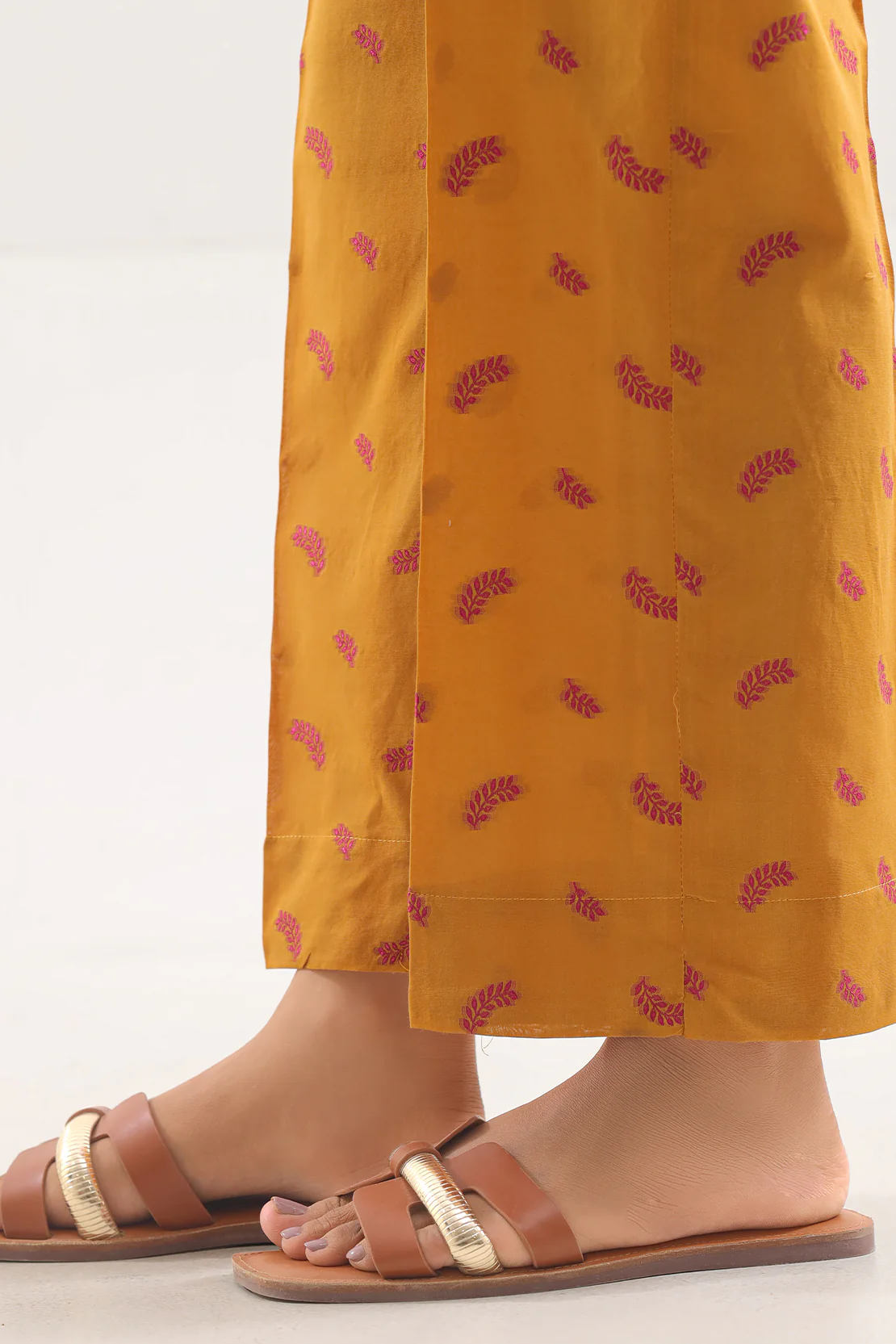 Cotton Jacquard Pants - Image 2