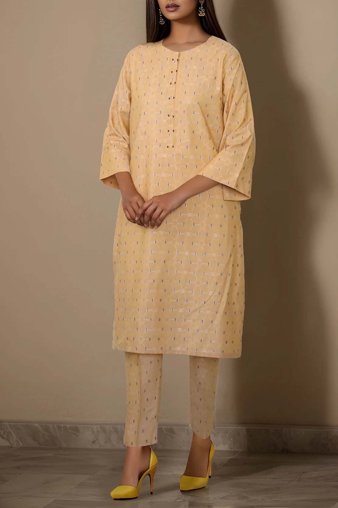 Cotton Jacquard Stitched 2 Piece (Shirt/Trouser) - Image 3