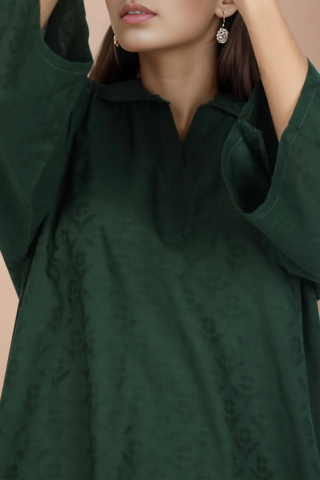 Cotton Jacquard Stitched 2 Piece (Shirt/Trouser) - Image 3