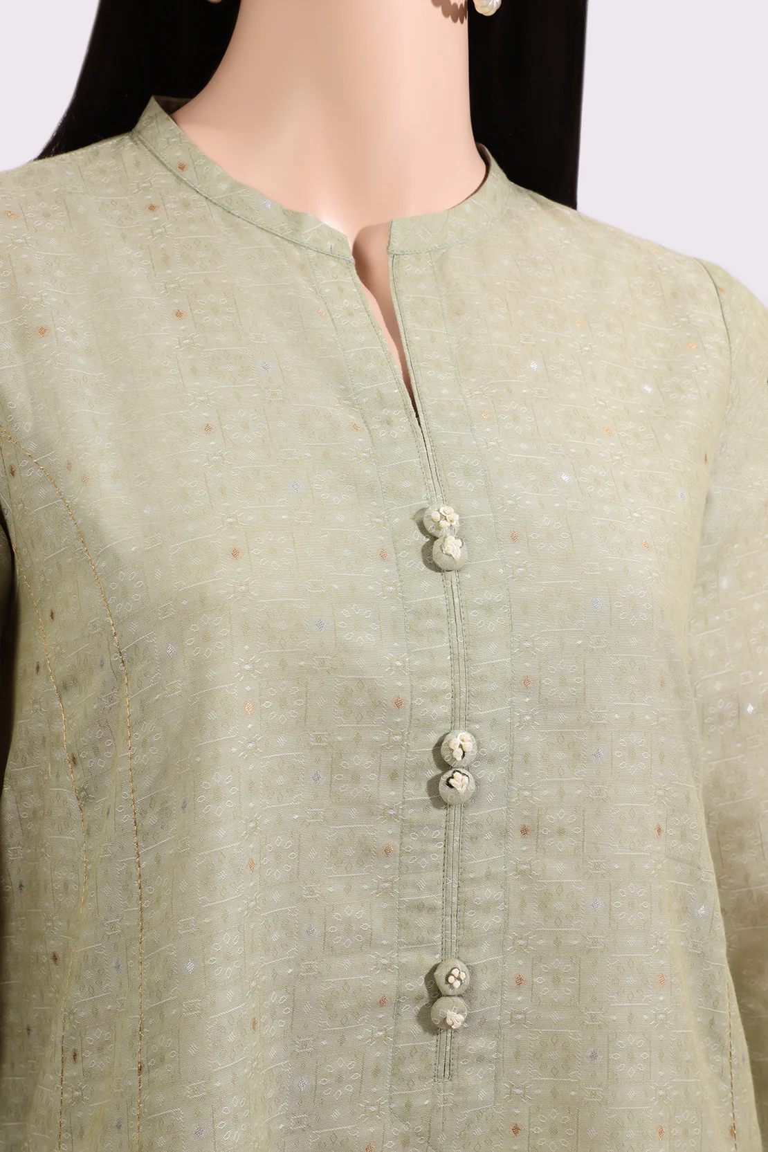 Cotton Jacquard Stitched 2 Piece (Shirt/Trouser) - Image 3