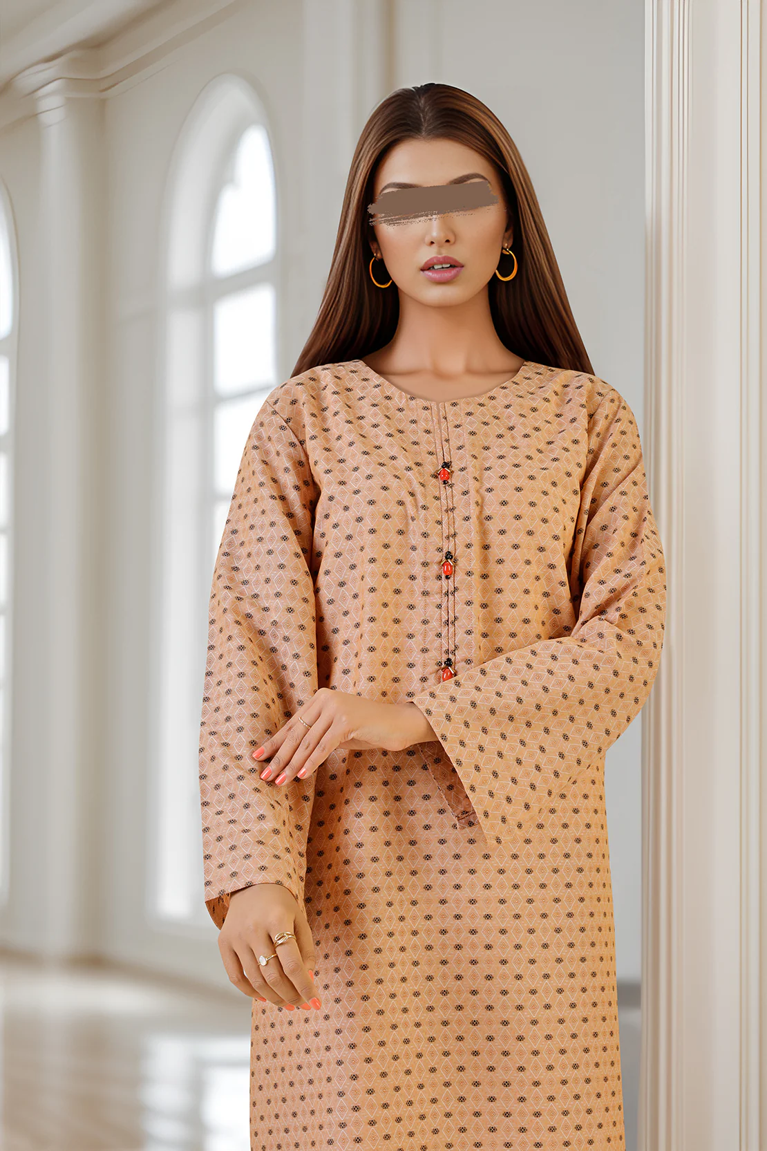 Cotton Jacquard Stitched 2 Piece (Shirt/Trouser) - Image 2