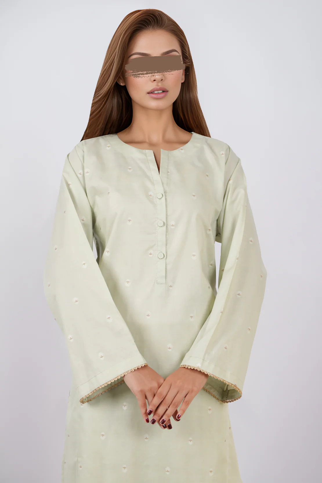 Cotton Jacquard Stitched 2 Piece (Shirt/Trouser) - Image 2