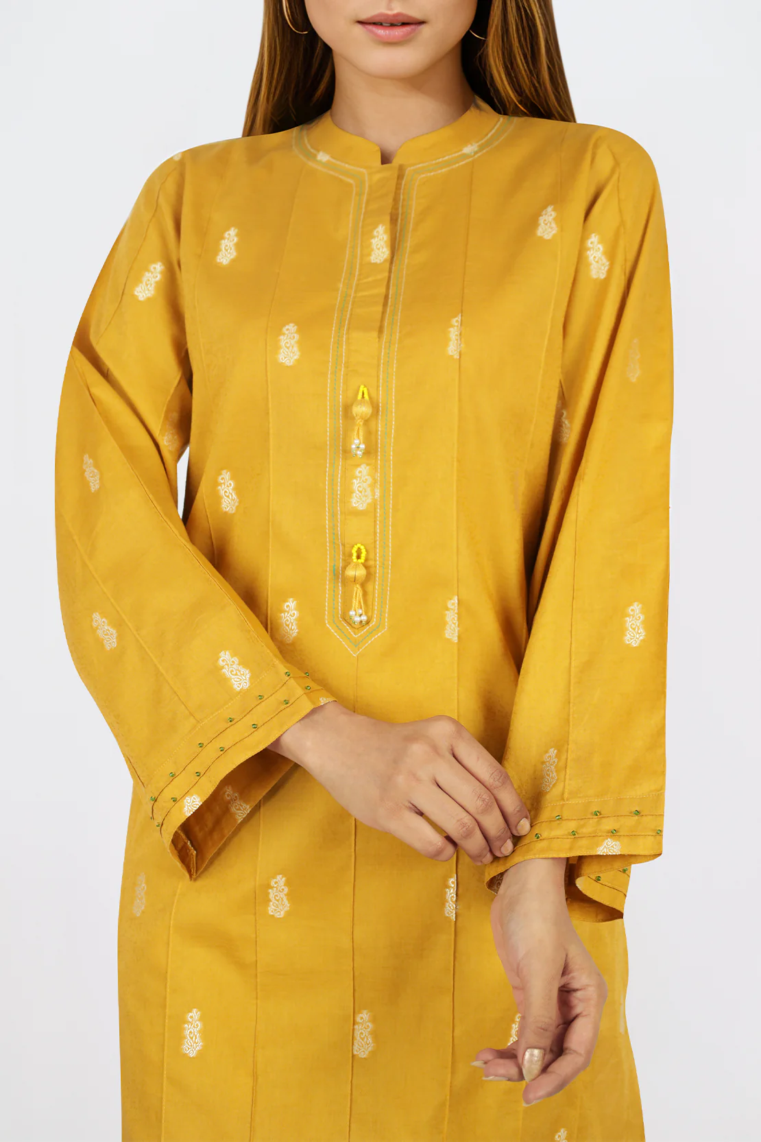 Cotton Jacquard Stitched 2 Piece (Shirt/Trouser) - Image 3