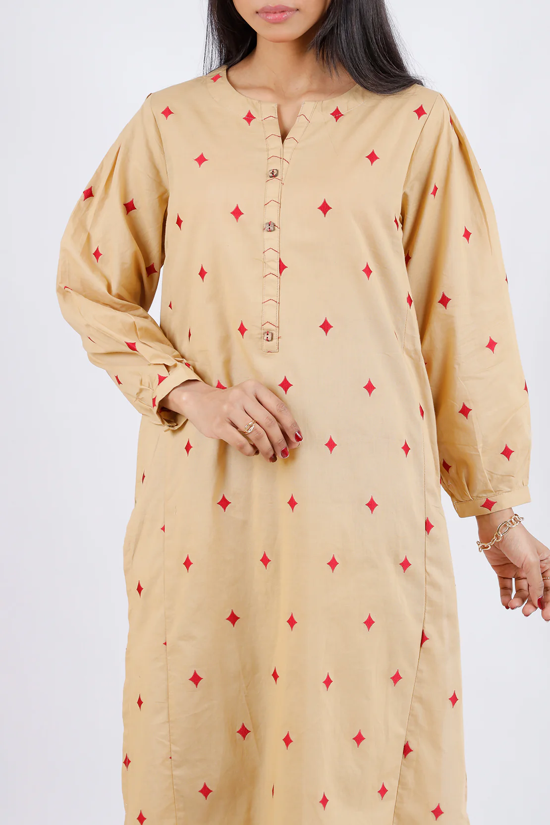 Cotton Jacquard Stitched 2 Piece (Shirt/Trouser) - Image 4