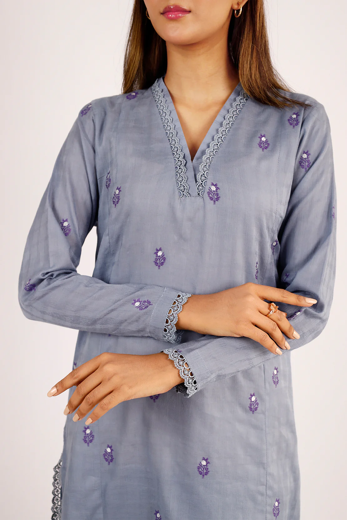 Cotton Jacquard Stitched 2 Piece (Shirt/Trouser) - Image 6