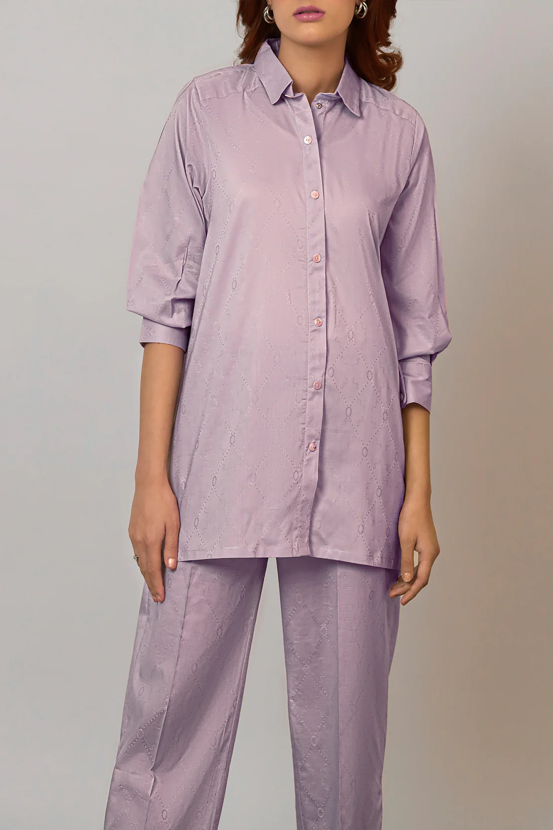 Cotton Jacquard Stitched 2 Piece (Shirt/Trouser) - Image 3
