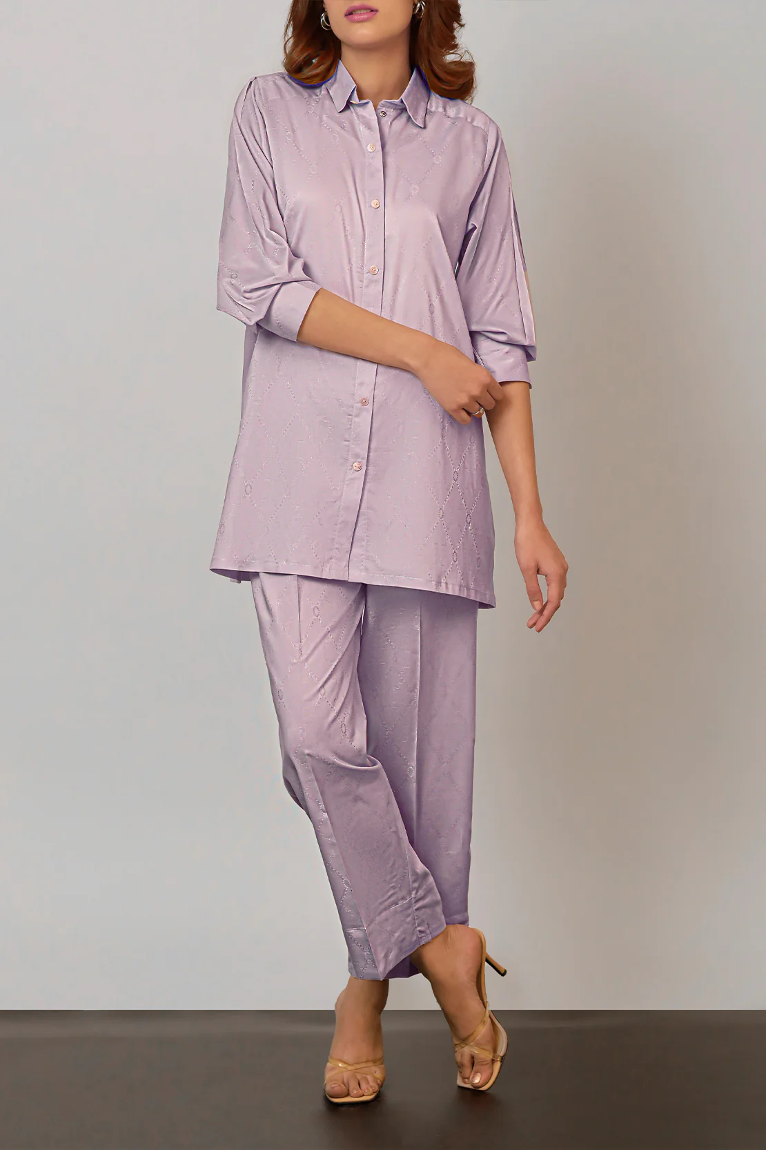 Cotton Jacquard Stitched 2 Piece (Shirt/Trouser) - Image 4