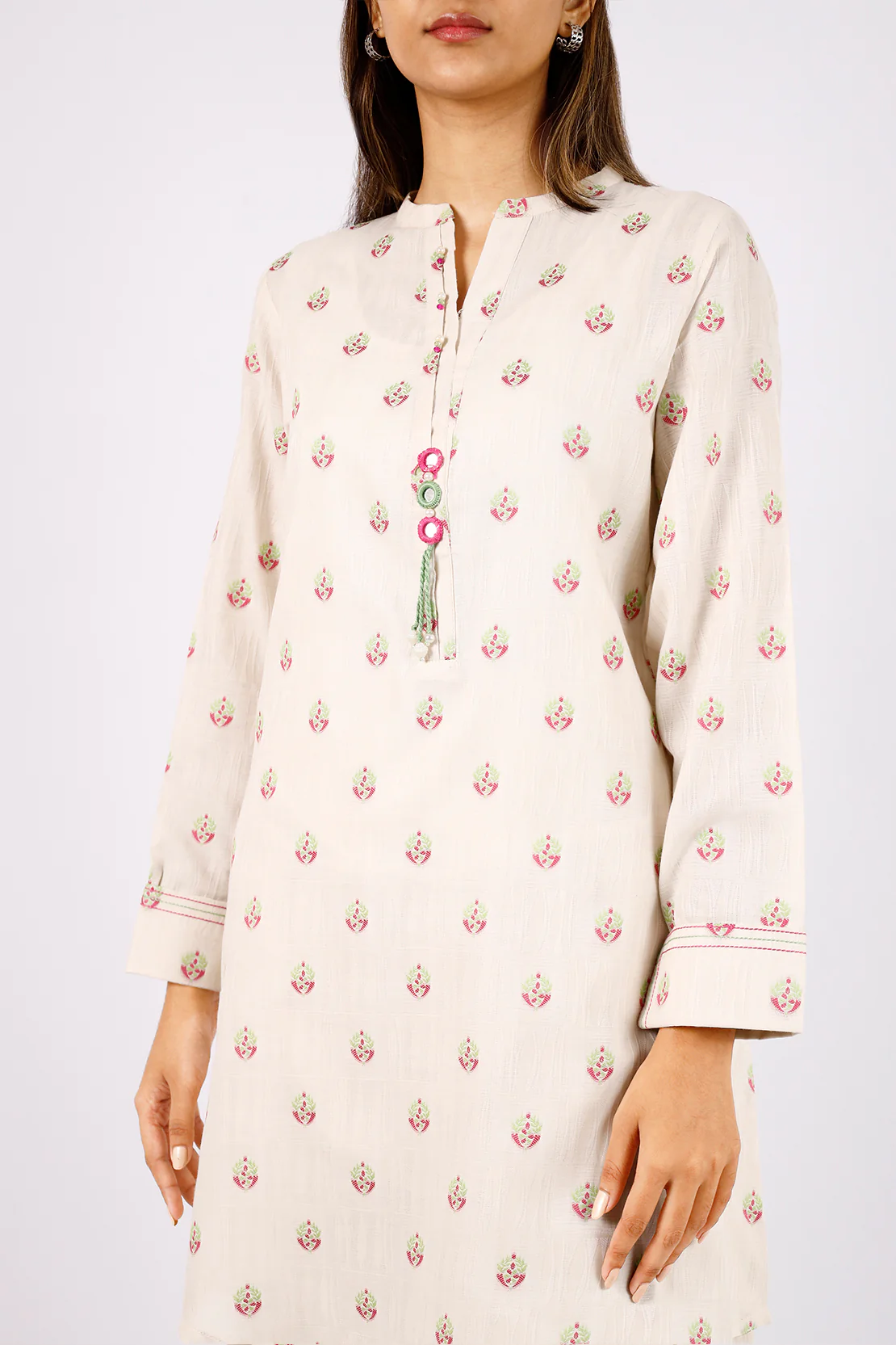 Cotton Jacquard Stitched 2 Piece (Shirt/Trouser) - Image 3
