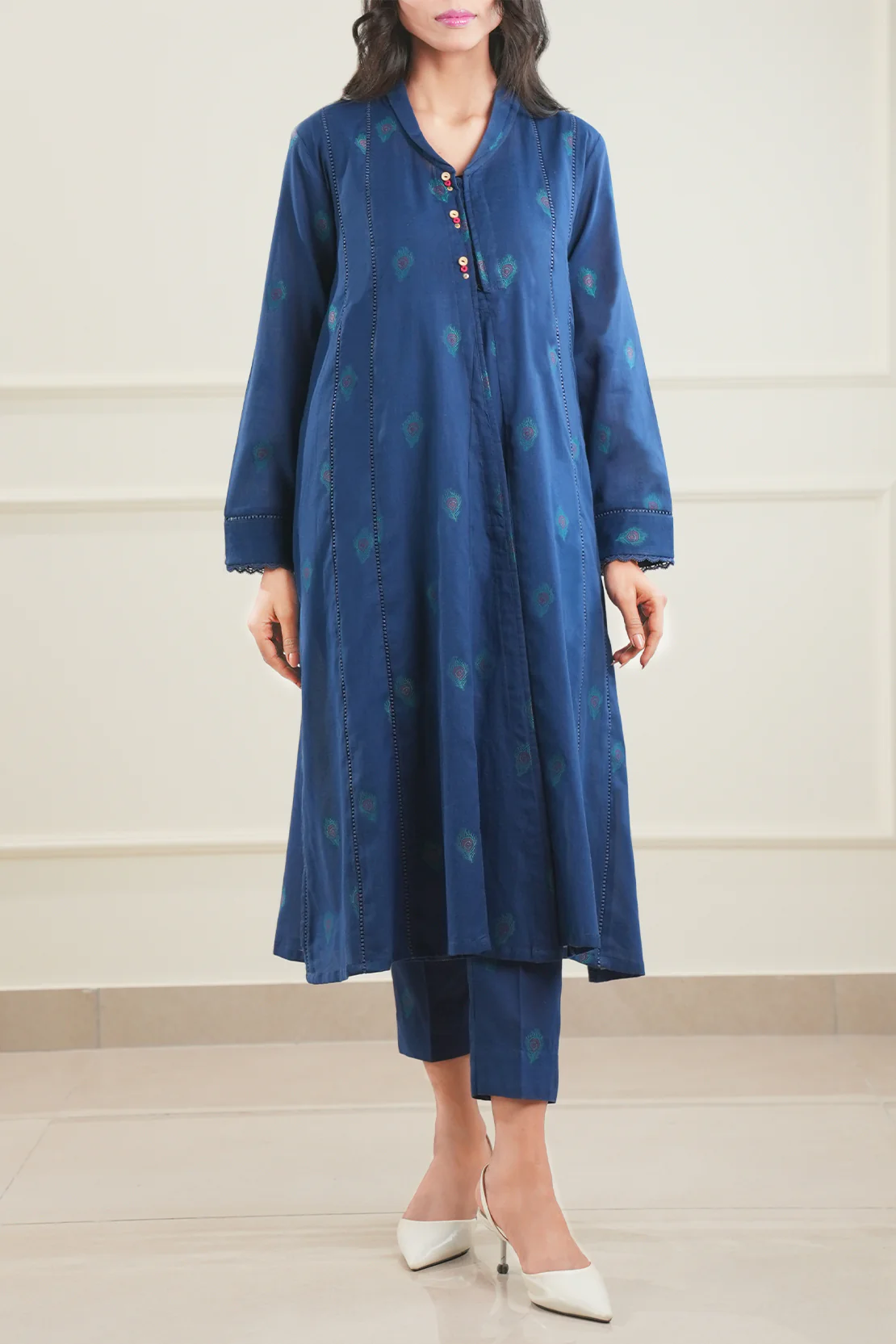Cotton Jacquard Stitched 2 Piece (Shirt/Trouser) - Image 2