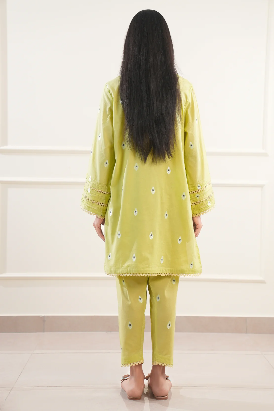 Cotton Jacquard Stitched 2 Piece (Shirt/Trouser) - Image 3