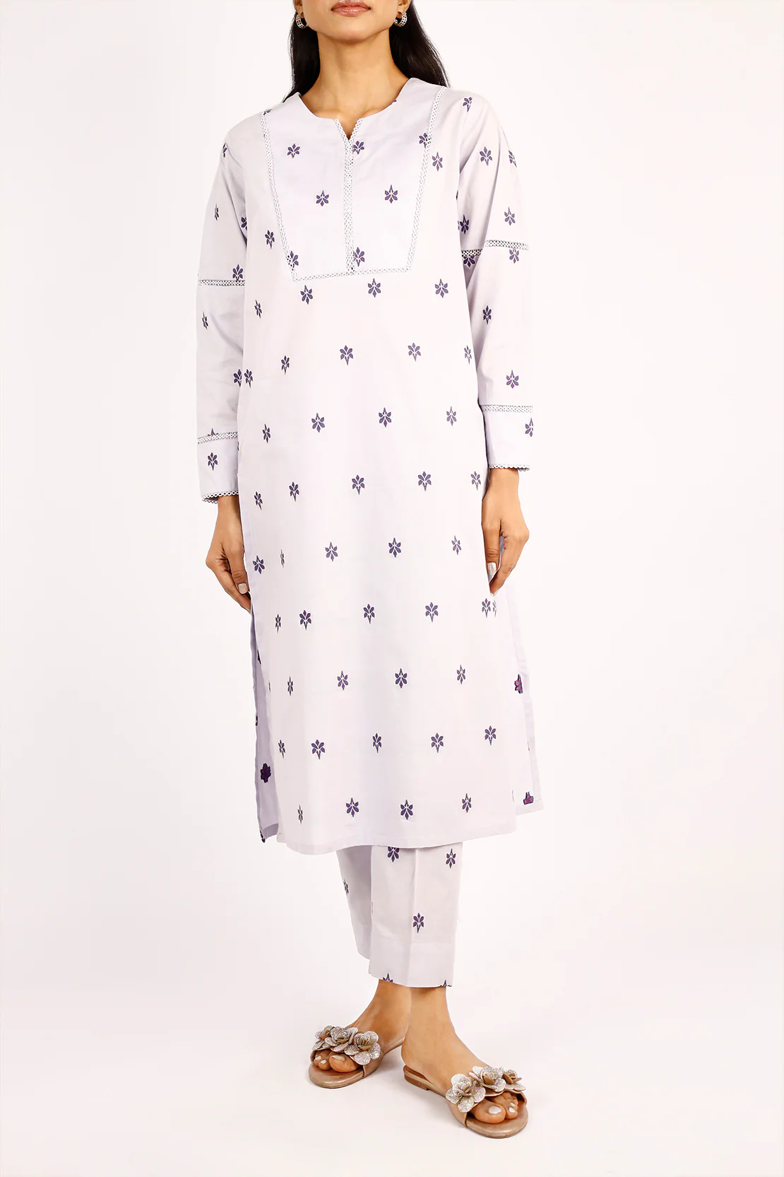 Cotton Jacquard Stitched 2 Piece (Shirt/Trouser)