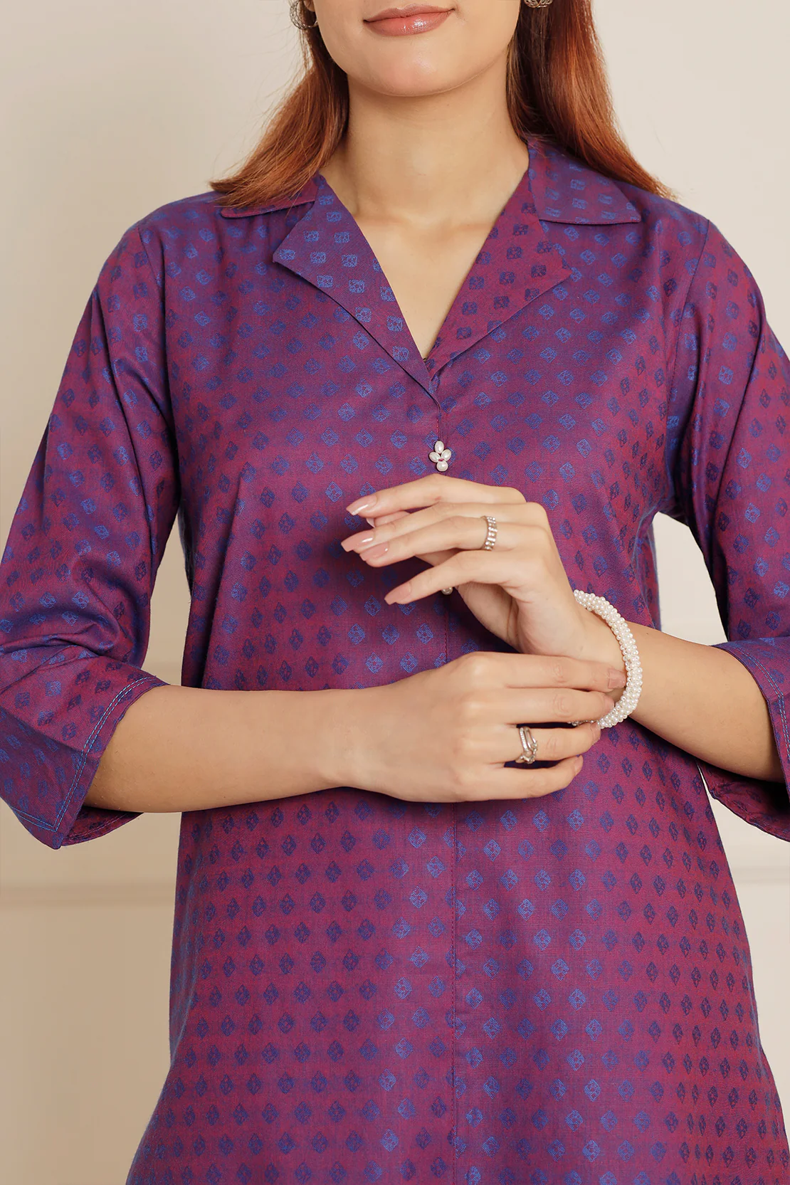 Cotton Jacquard Stitched 2 Piece (Shirt/Trouser) - Image 4