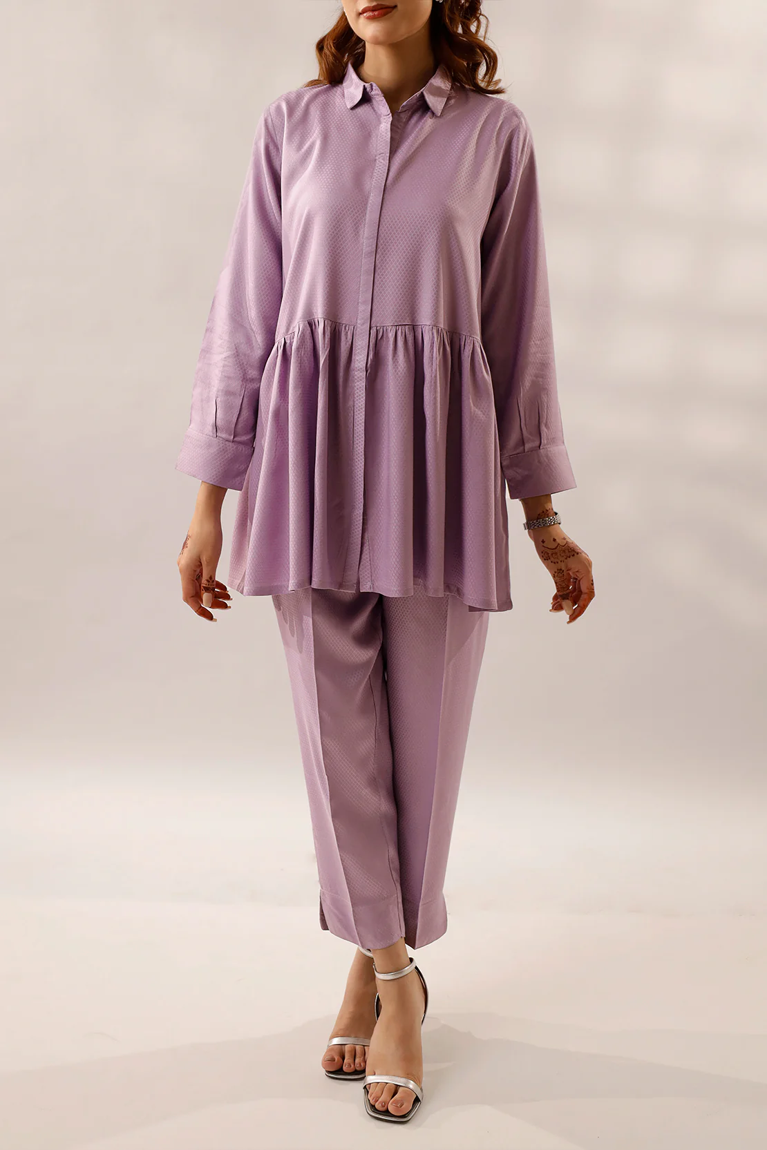 Cotton Jacquard Stitched 2 Piece (Shirt/Trouser) - Image 5