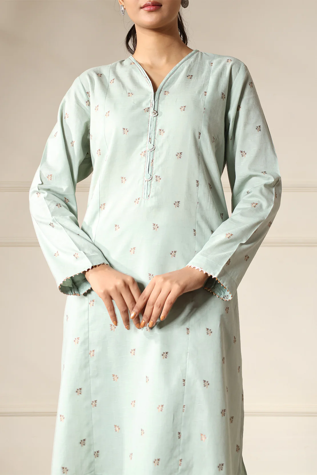 Cotton Jacquard Stitched 2 Piece (Shirt/Trouser)
