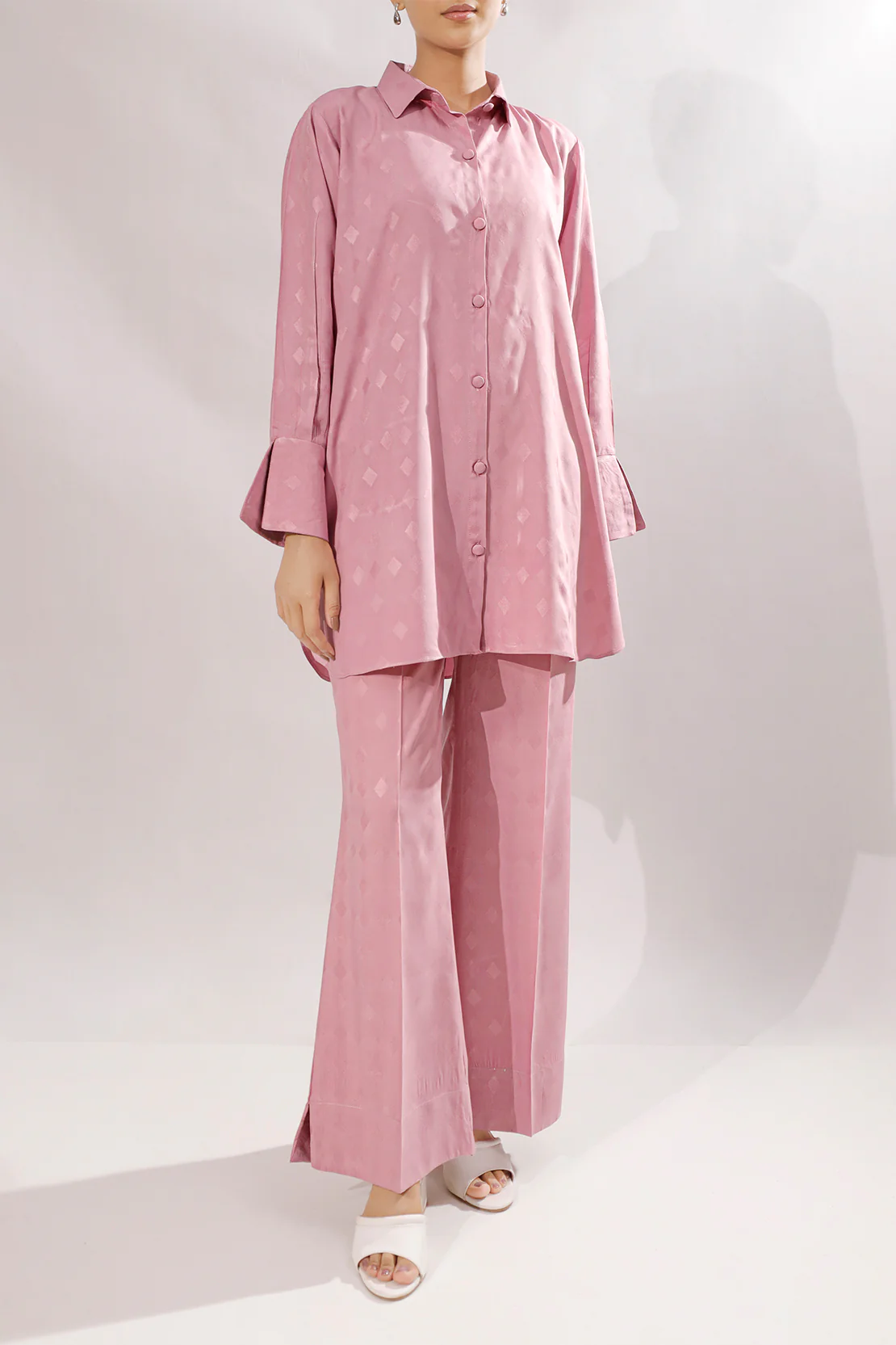 Cotton Jacquard Stitched 2 Piece (Shirt/Trouser) - Image 2