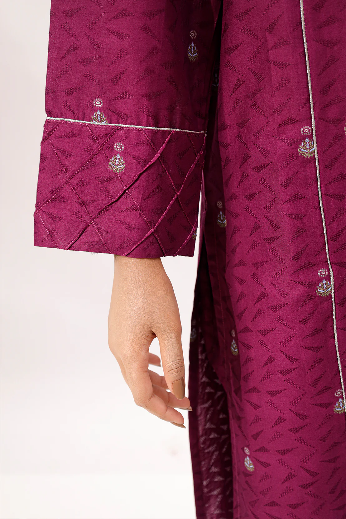 Cotton Jacquard Stitched 2 Piece (Shirt/Trouser) - Image 6