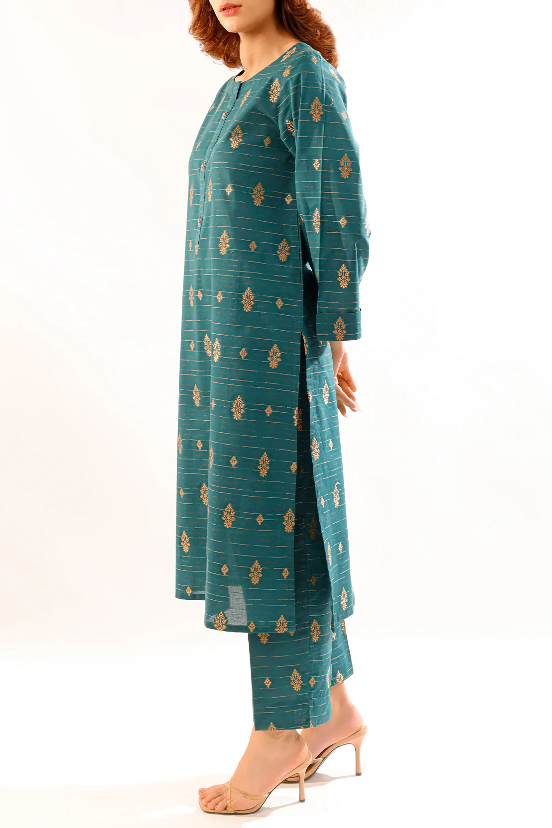 Cotton Jacquard Stitched 2 Piece (Shirt/Trouser) - Image 4