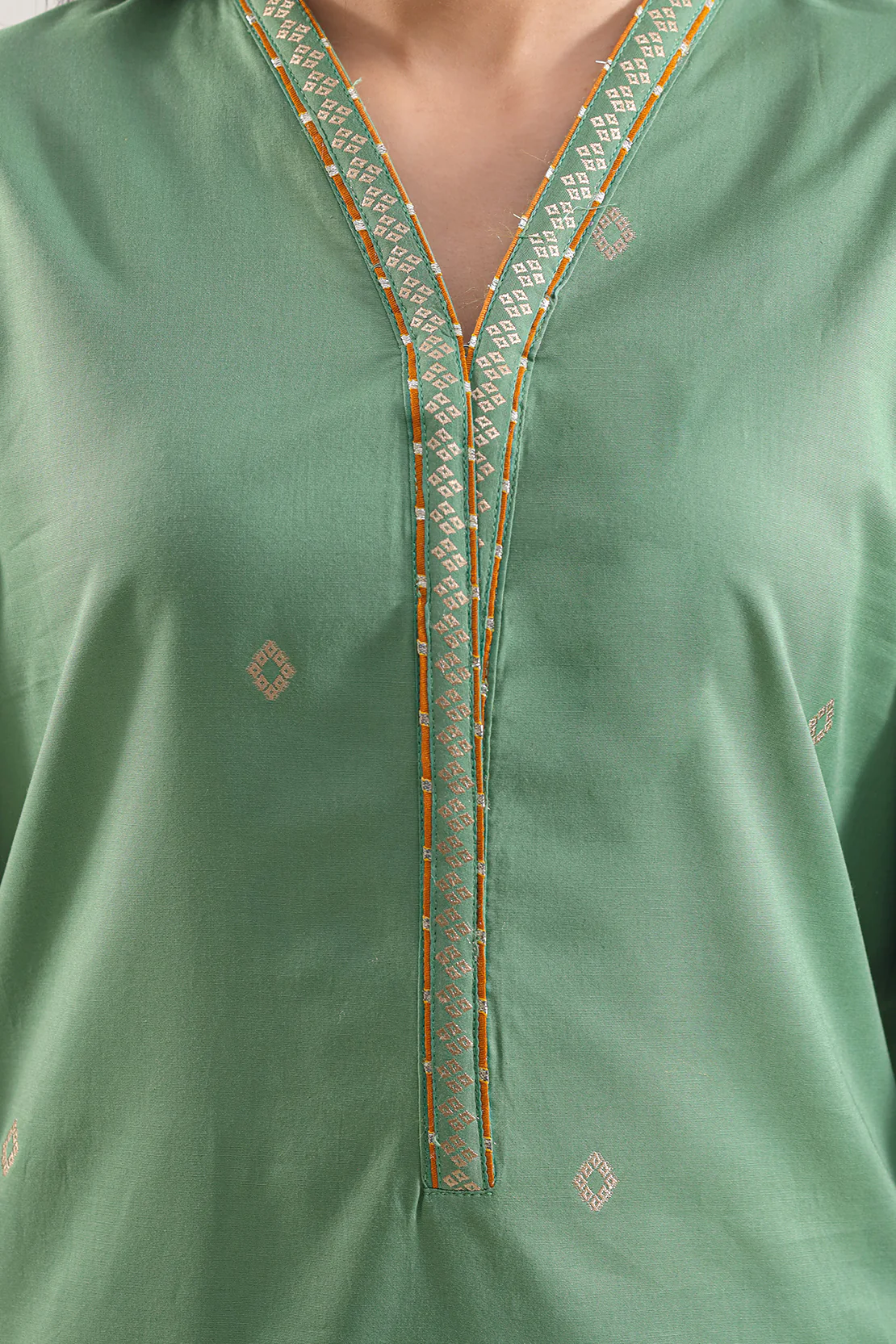 Cotton Jacquard Stitched 2 Piece (Shirt/Trouser) - Image 3