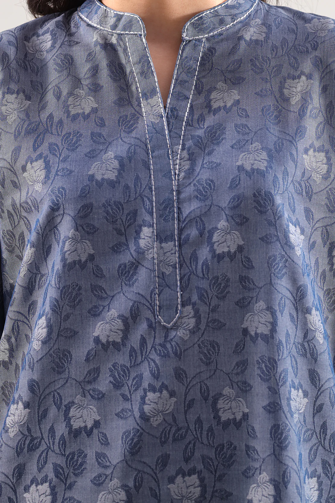 Cotton Jacquard Stitched 2 Piece (Shirt/Trouser) - Image 4