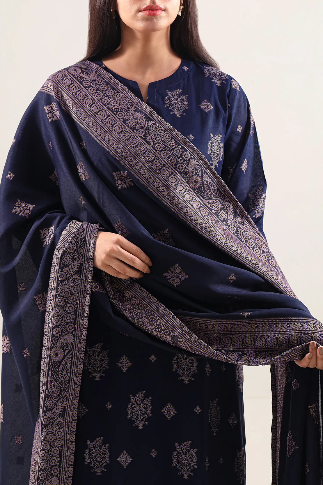Cotton Jacquard Stitched 2 Piece (Shirt/Trouser) - Image 2