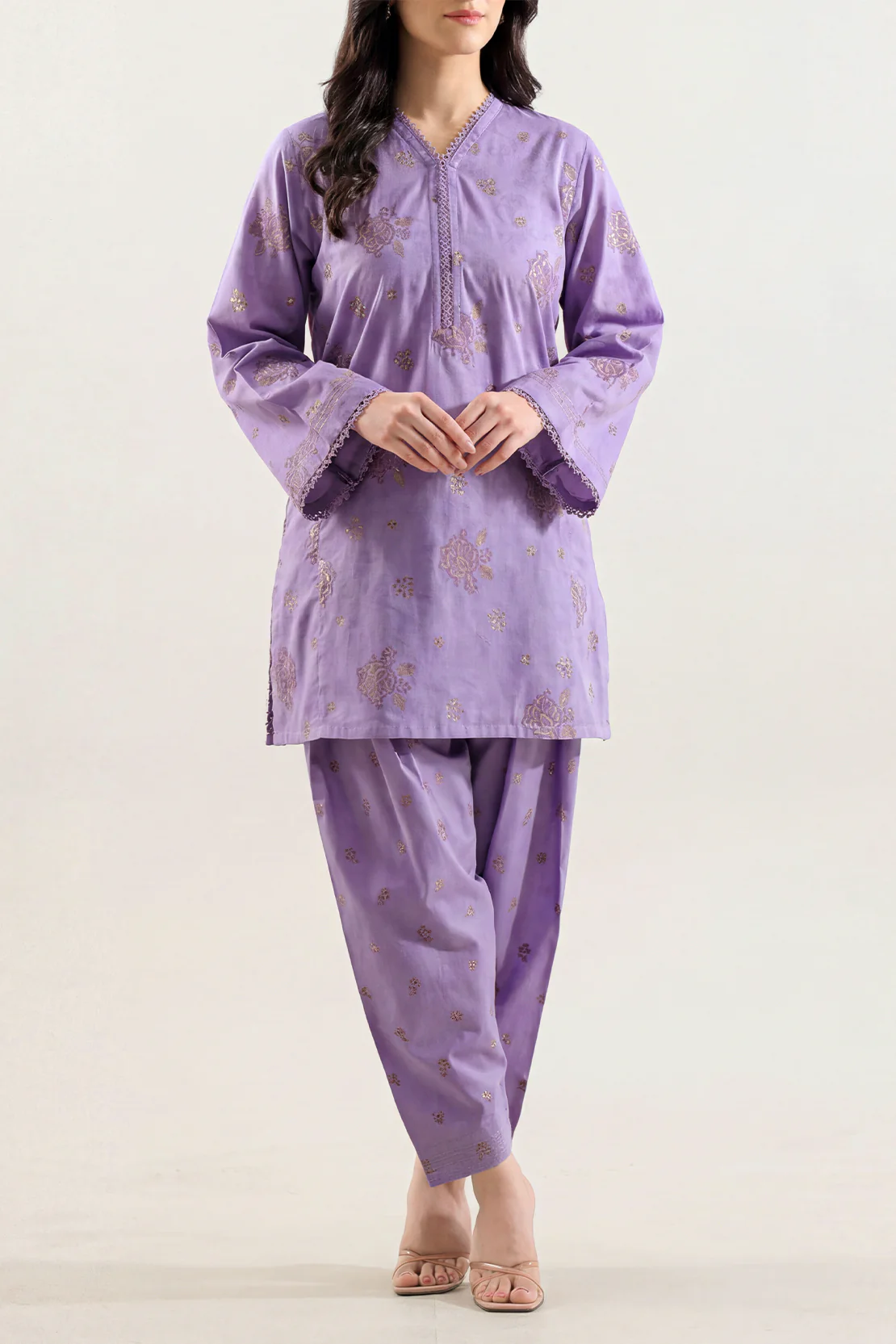 Cotton Jacquard Stitched 2 Piece (Shirt/Trouser) - Image 3