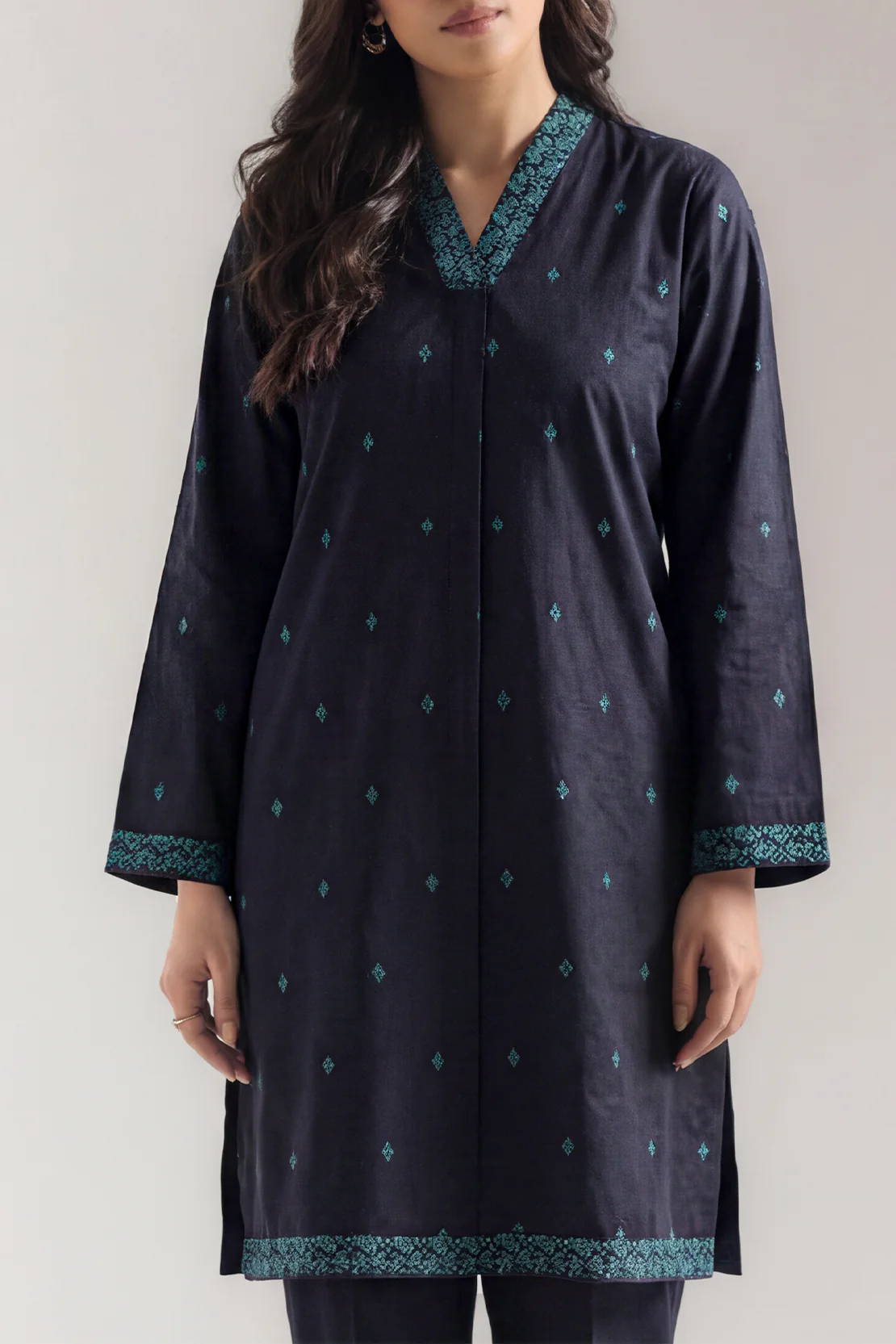 Cotton Jacquard Stitched 2 Piece (Shirt/Trouser) - Image 3