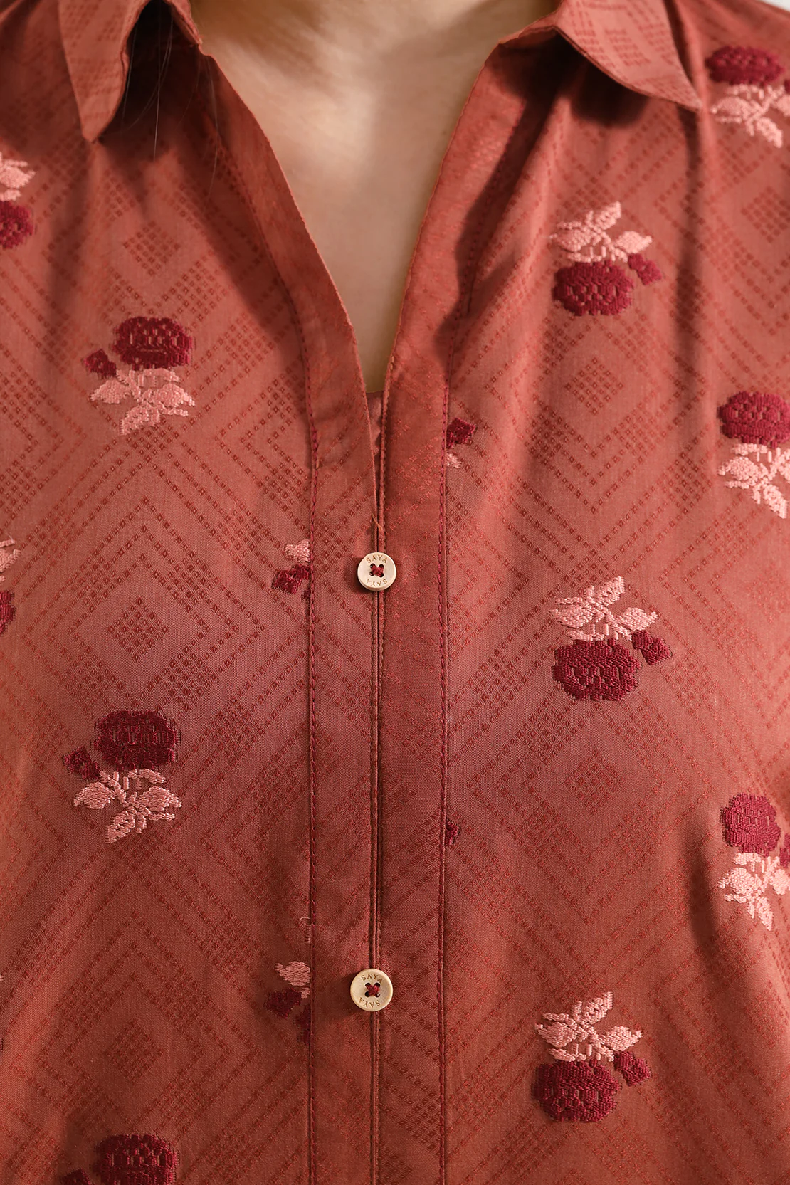 Cotton Jacquard Stitched 2 Piece (Shirt/Trouser) - Image 3