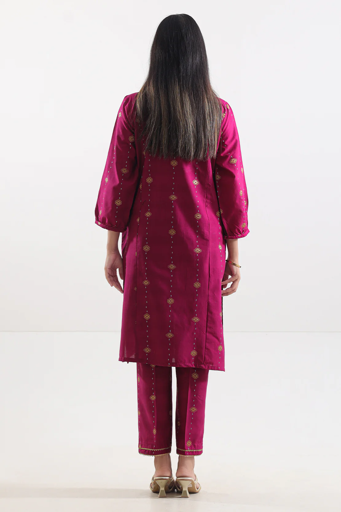 Cotton Jacquard Stitched 2 Piece (Shirt/Trouser) - Image 3