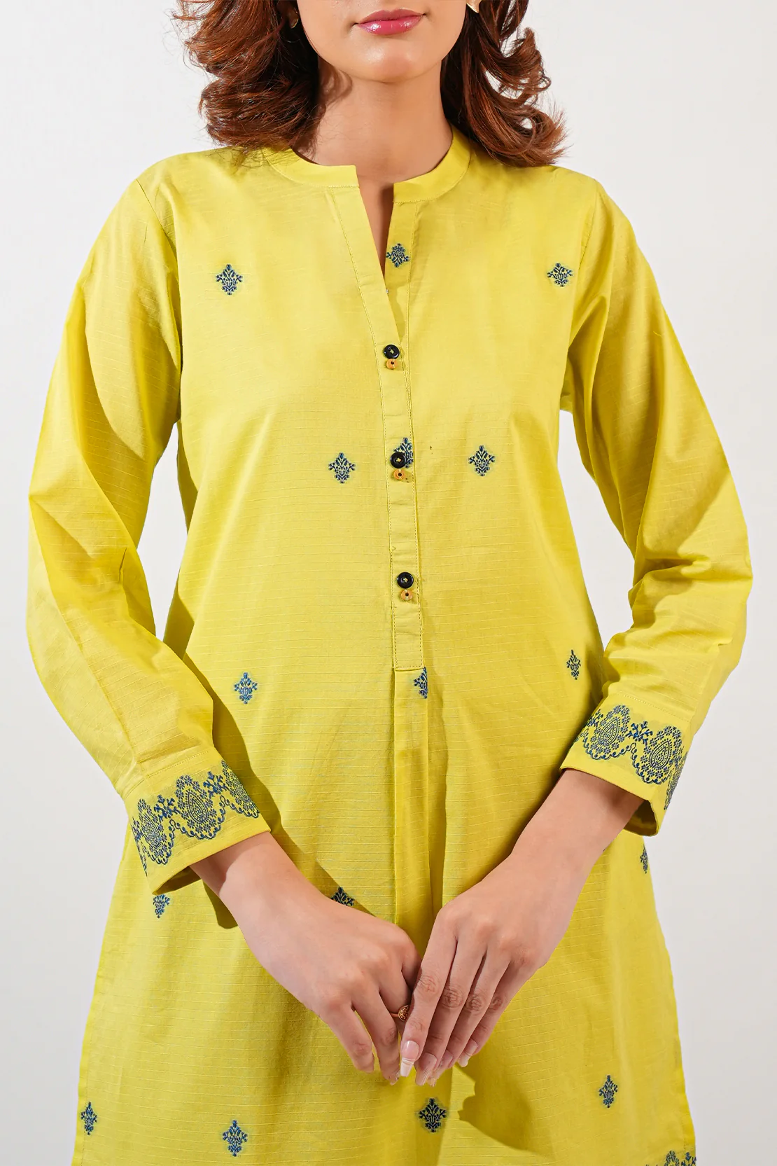 Cotton Jacquard Stitched 2 Piece (Shirt/Trouser) - Image 2
