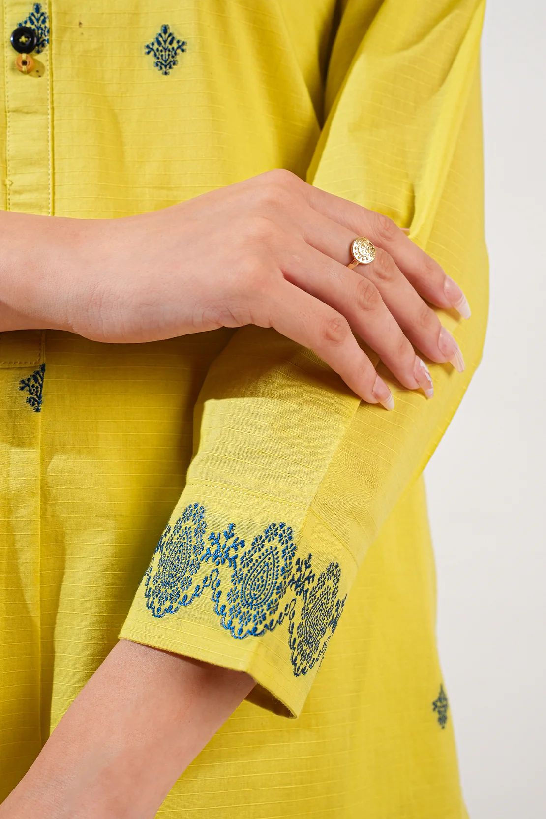 Cotton Jacquard Stitched 2 Piece (Shirt/Trouser) - Image 5
