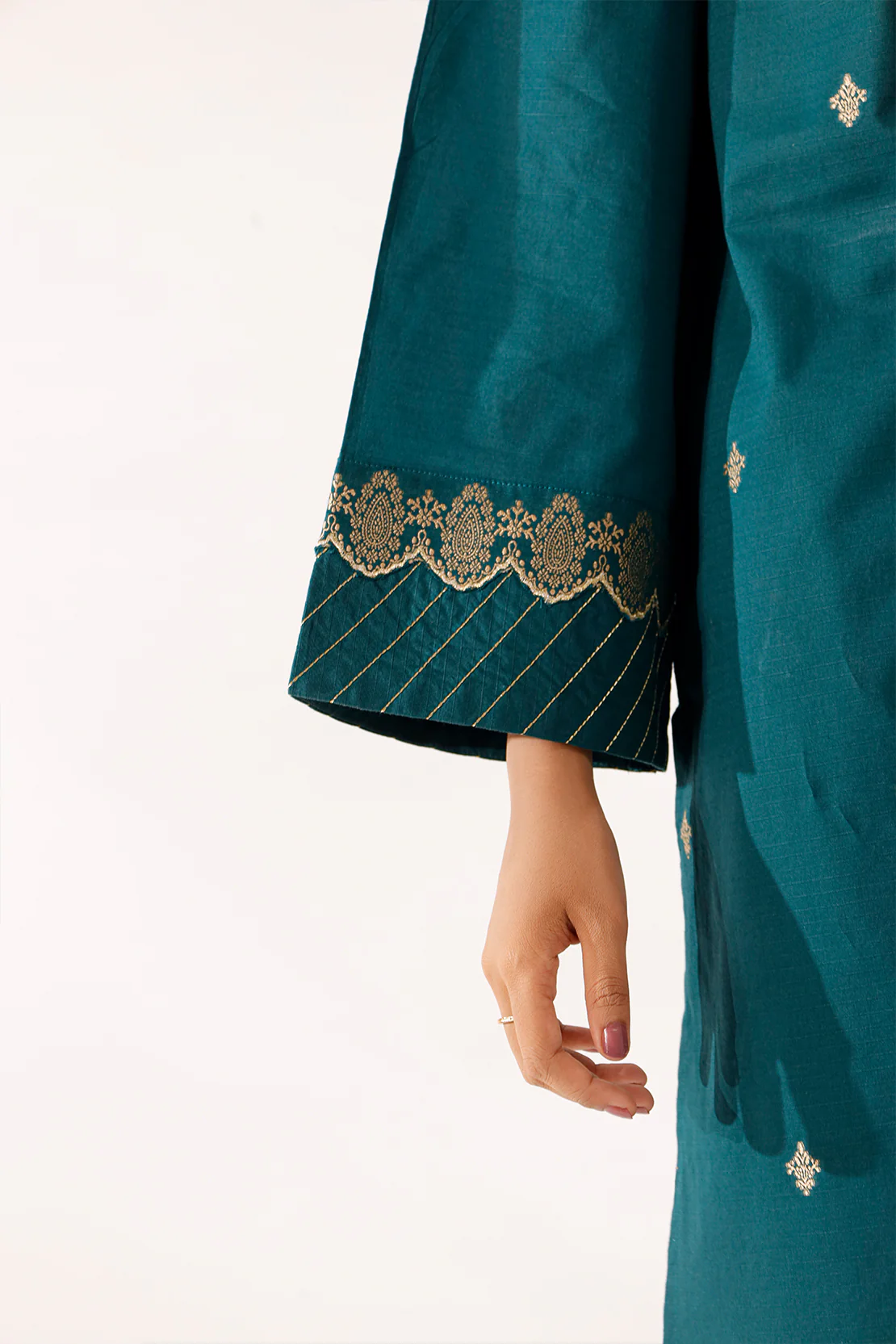 Cotton Jacquard Stitched 2 Piece (Shirt/Trouser) - Image 3