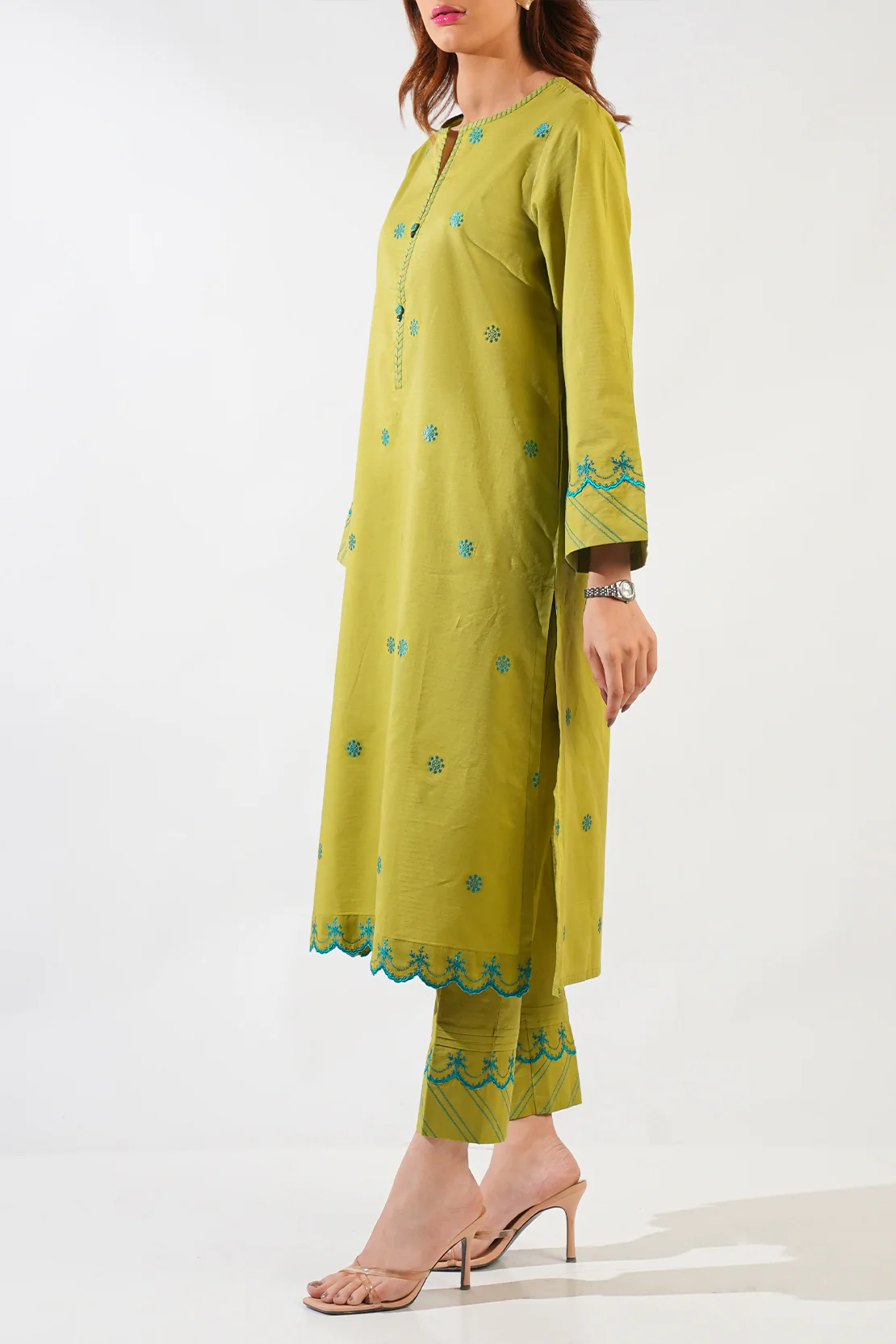 Cotton Jacquard Stitched 2 Piece (Shirt/Trouser) - Image 3