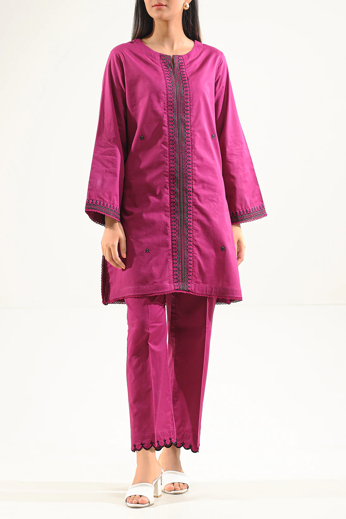 Cotton Jacquard Stitched 2 Piece (Shirt/Trouser)