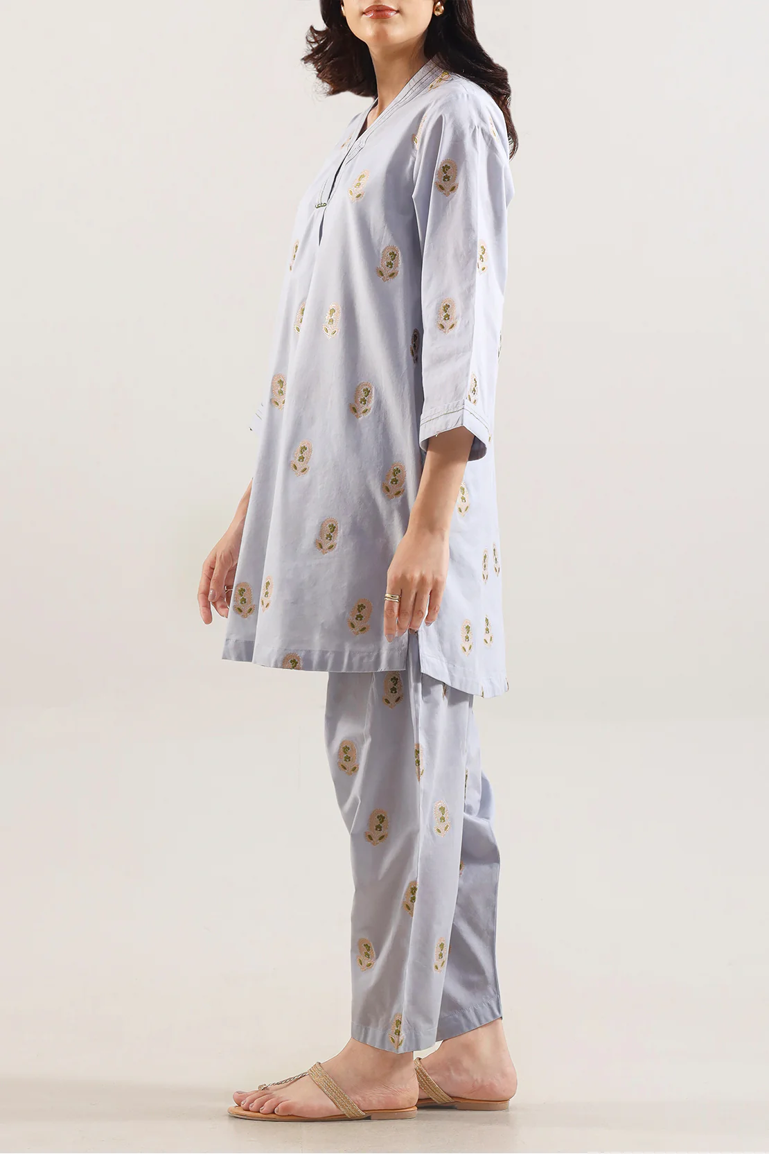 Cotton Jacquard Stitched 2 Piece (Shirt/Trouser) - Image 4
