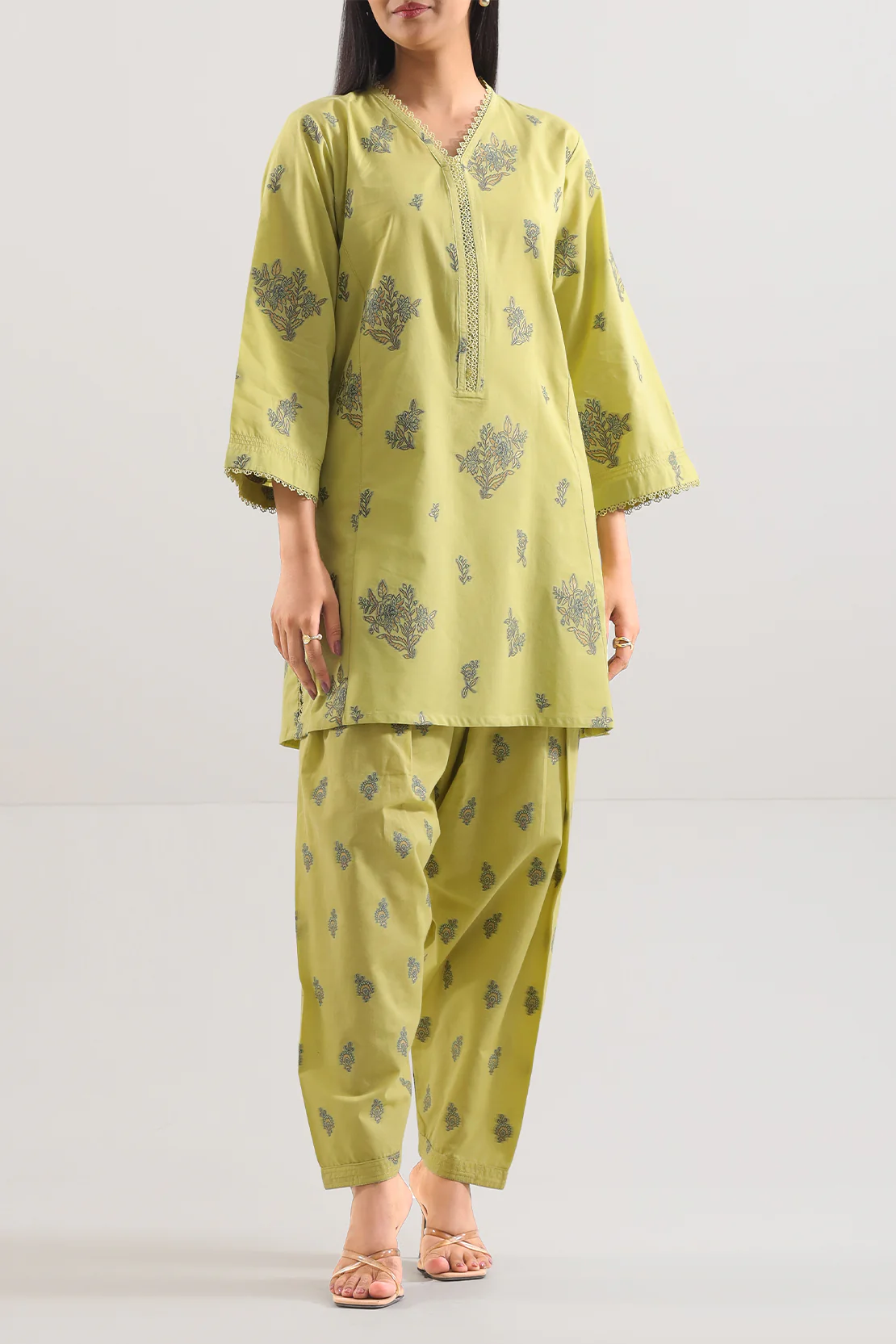 Cotton Jacquard Stitched 2 Piece (Shirt/Trouser)