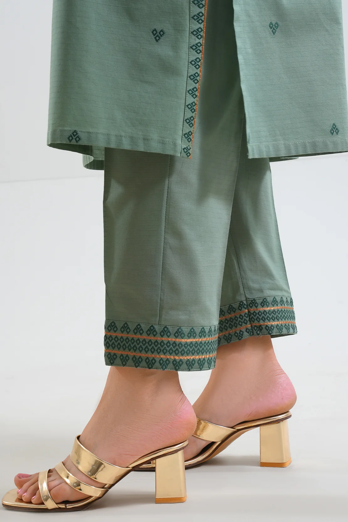 Cotton Jacquard Stitched 2 Piece (Shirt/Trouser) - Image 5