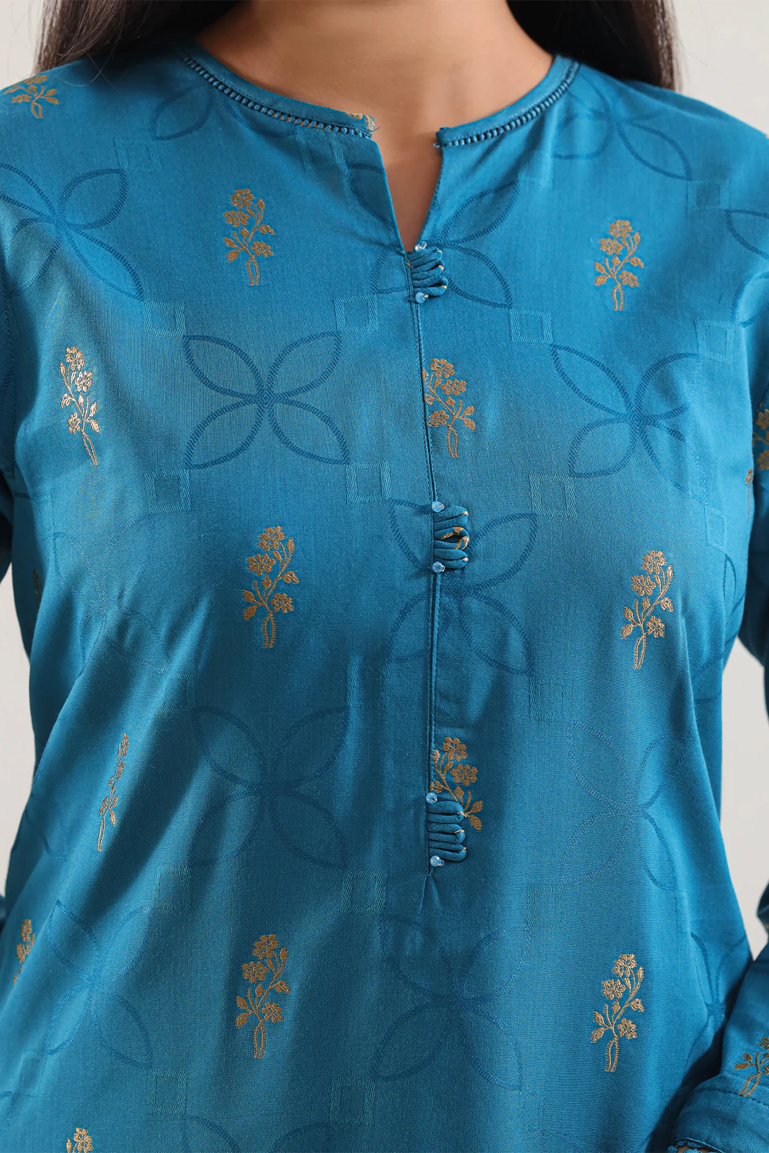 Cotton Jacquard Stitched 2 Piece (Shirt/Trouser) - Image 3
