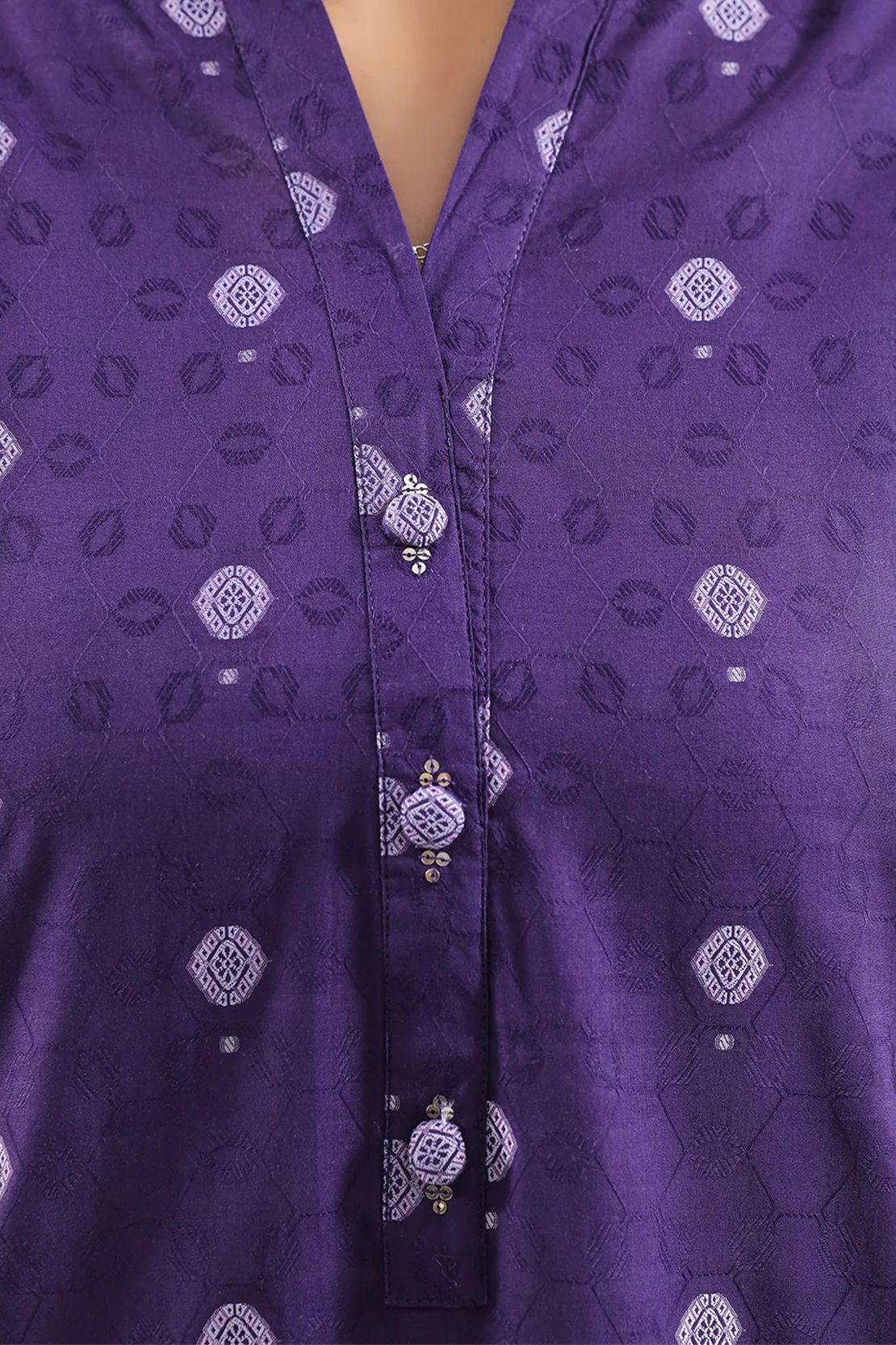Cotton Jacquard Stitched 2 Piece (Shirt/Trouser) - Image 3